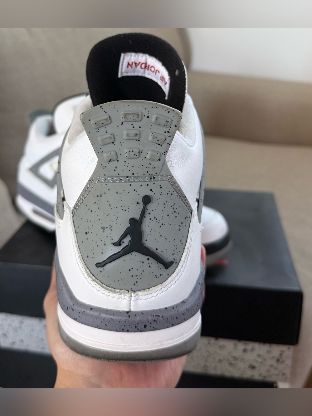 Nike Air Jordan 4 Retro White Cement 2012 Size 10.5 - Picture 7 of 8